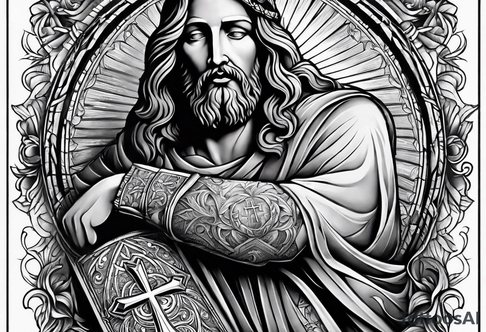 jesus leg tattoo with a cross and bible verse tattoo idea jesus leg tattoo with a cross and bible verse tattoo idea