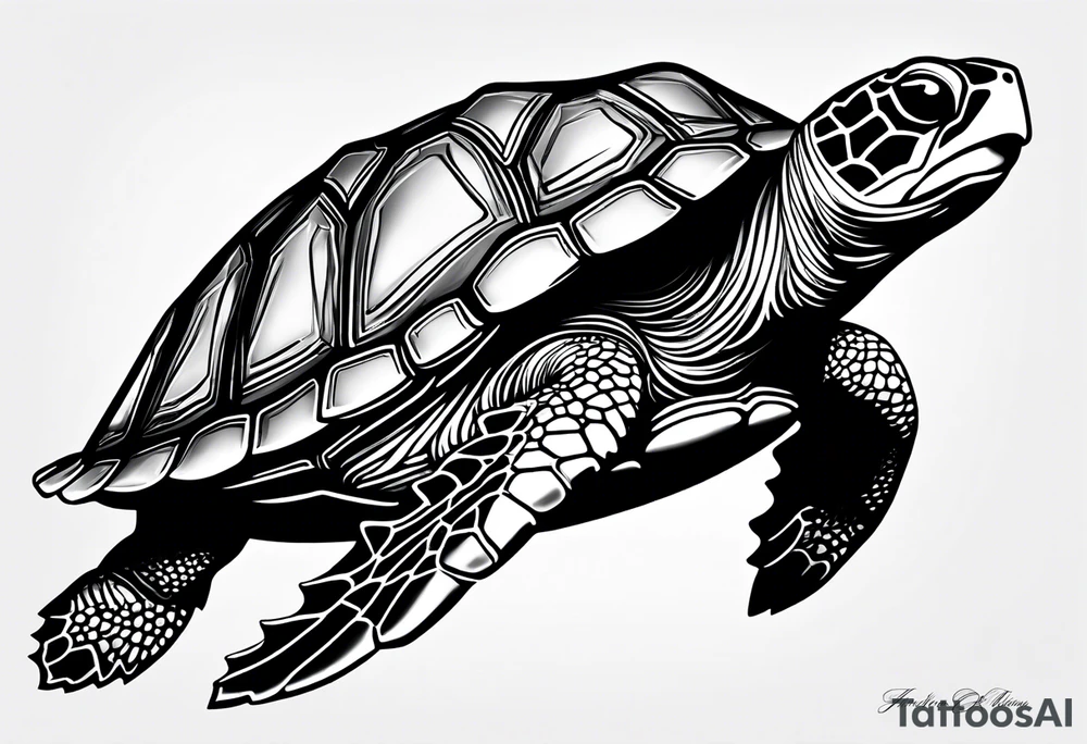 small sea turtle
 tattoo tattoo idea