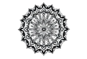 intricate mandala with sacred geometry and cosmic elements tattoo idea