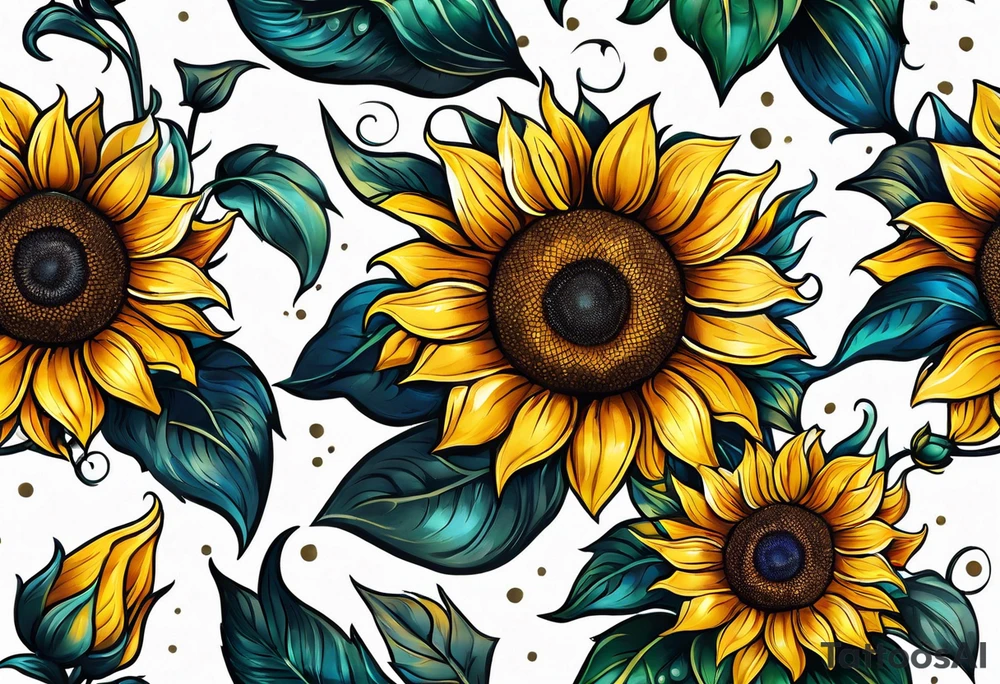 Sunflower tattoo idea