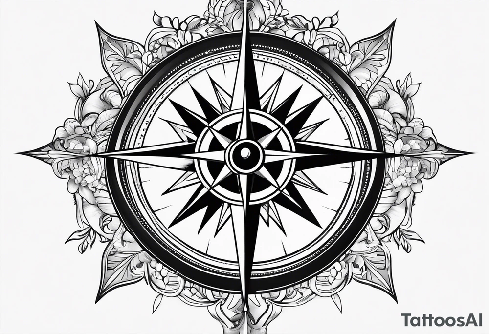 compass rose tattoo idea