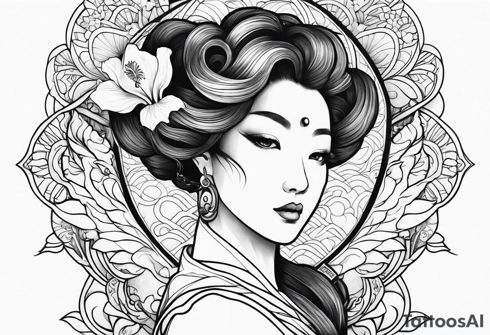 Goddess iris tattoo idea