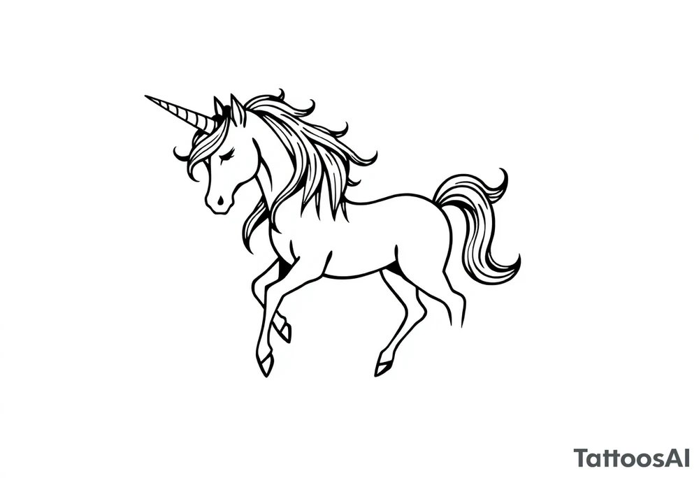 weird unicorn tattoo idea