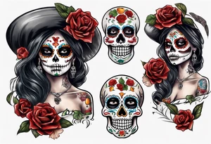 La catrina, cooking, day of the dead tattoo idea