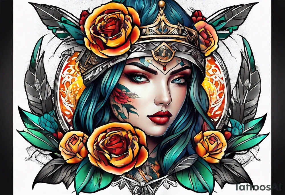 full body tattoo rectangle tattoo idea