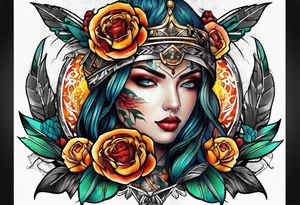 full body tattoo rectangle tattoo idea