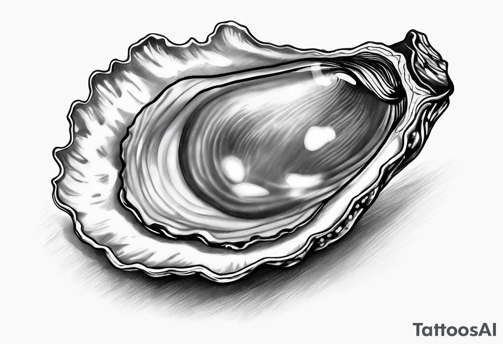 oyster with pearl tattoo idea