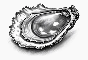 oyster with pearl tattoo idea