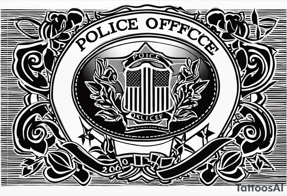 Police office  killed in the line of duty as a police officer. 9/12/2006 Eddie Thomas tattoo idea