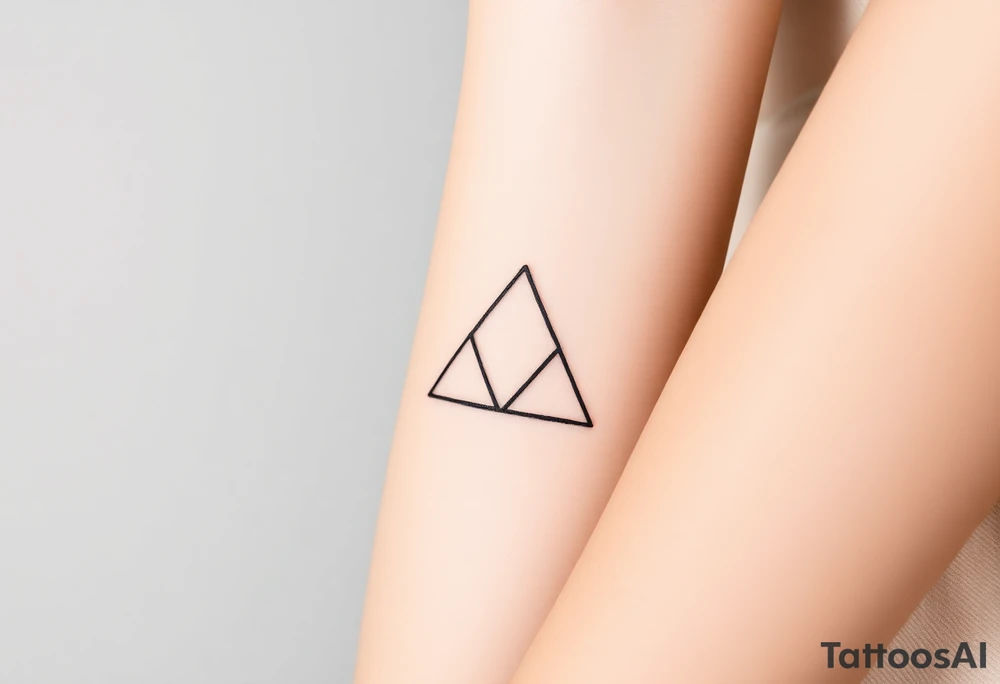 Simple three triangles intertwined tattoo idea