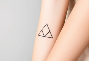 Simple three triangles intertwined tattoo idea