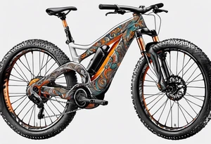 Mountain bike with the body of a copperhead tattoo idea