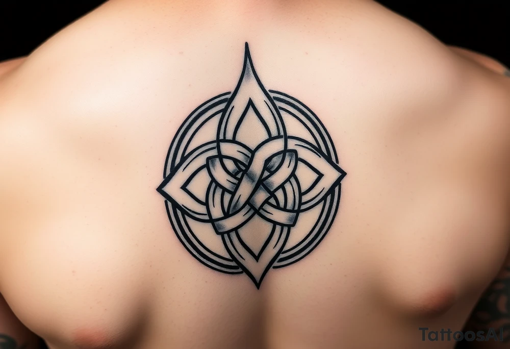 A Celtic knot on the left pec tattoo idea