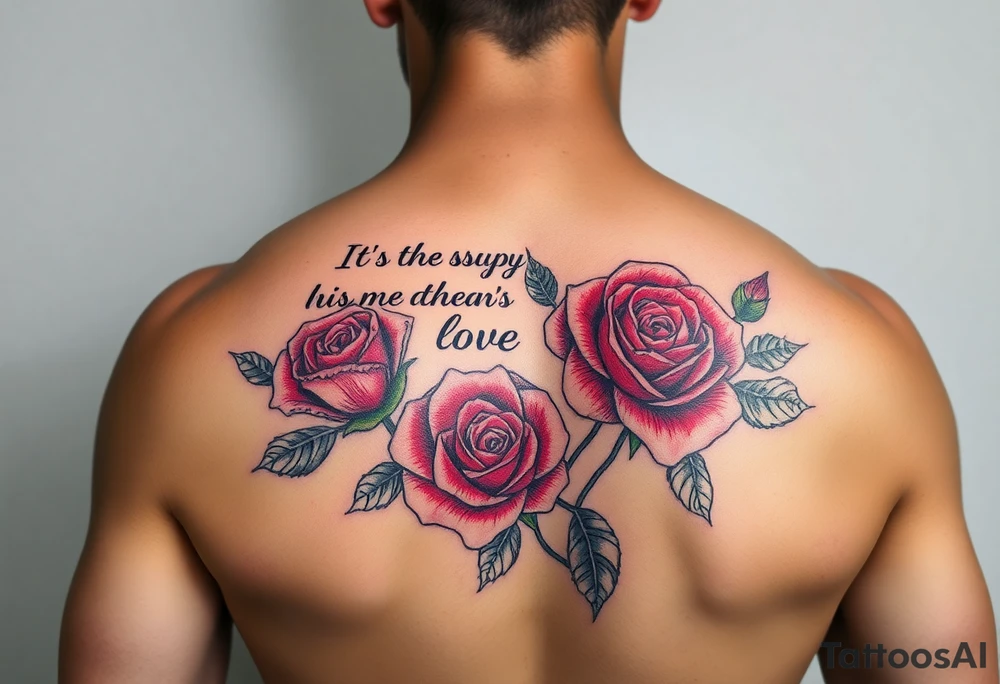Quotes , paintbrush, roses tattoo idea