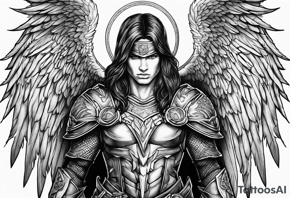 Arch angel Michael 
warrior tattoo idea