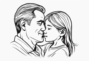 Father and daughter tattoo tattoo idea