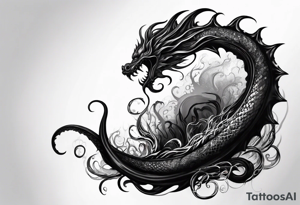 a tentacle shadow monster tattoo idea