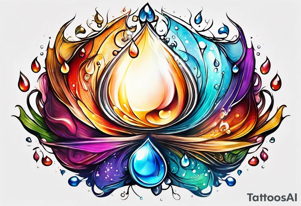 Water  drops tattoo idea