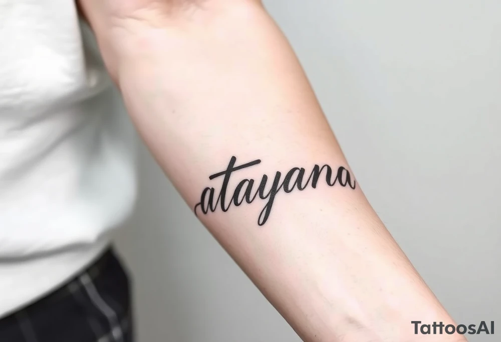 Tatayana name tattoo for a father tattoo idea