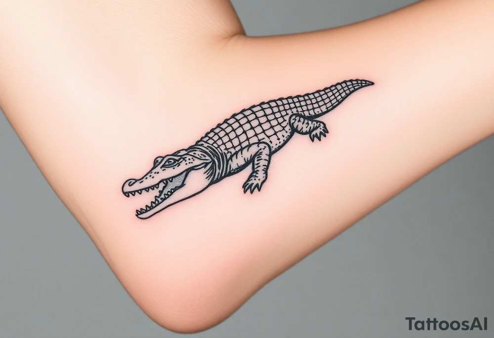 crocodile tattoo idea