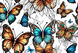 Dream catcher with butterflies tattoo idea