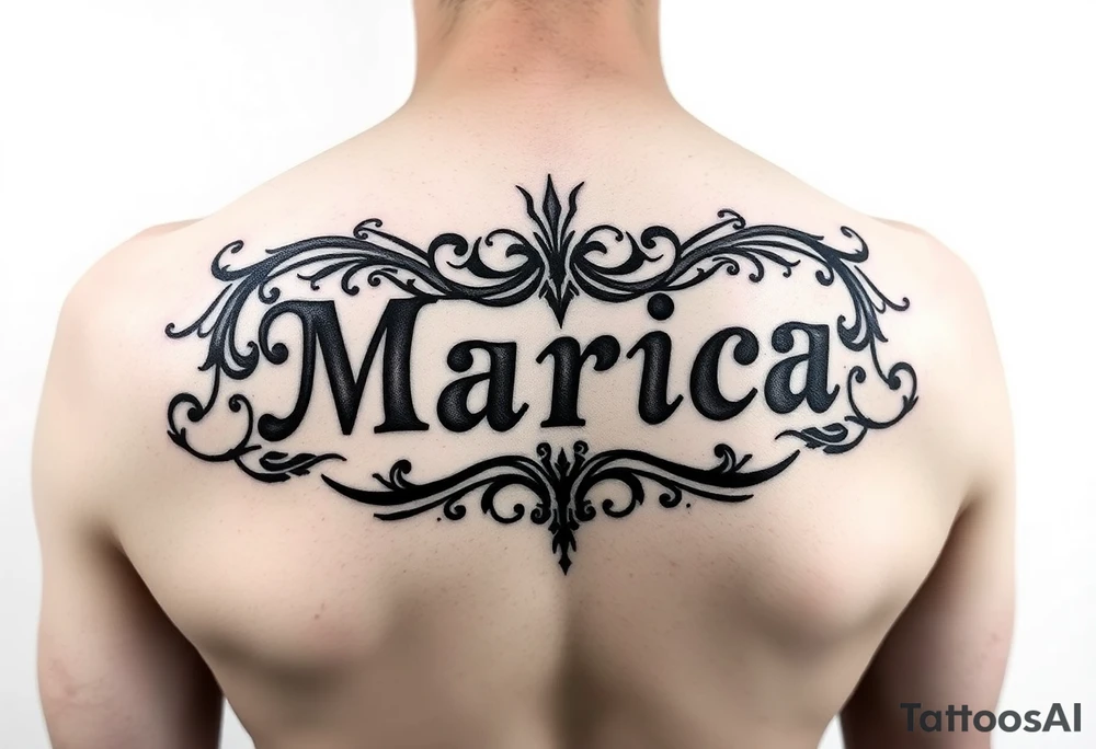 Maria name in astecas symbols tattoo idea