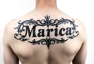 Maria name in astecas symbols tattoo idea