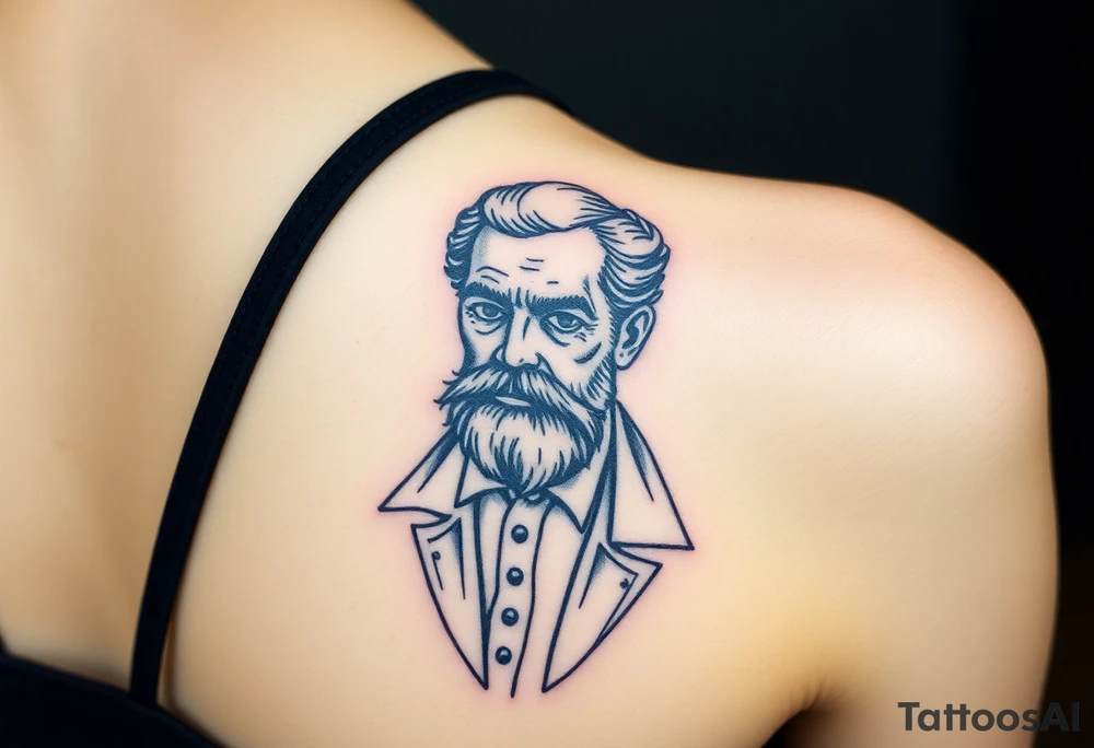 uma tatuagem que expresse a filosofia do bem e do mal de Nietzsche tattoo idea