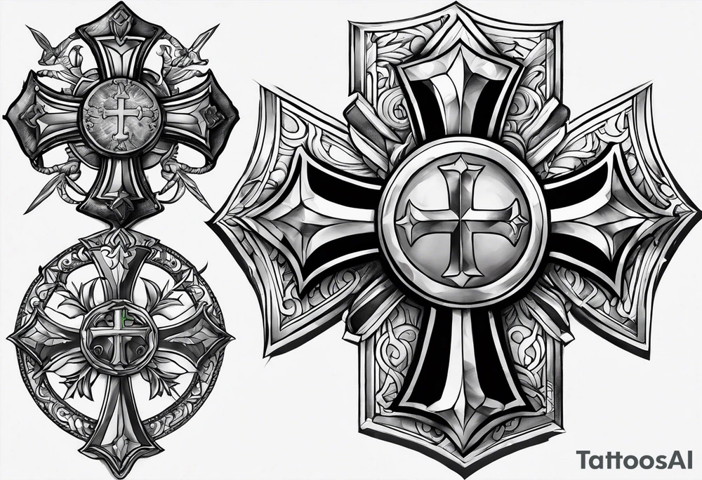 battlefield cross tattoo idea