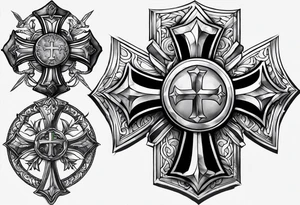 battlefield cross tattoo idea