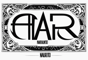 naruto headband with the letters AR in the middle tattoo idea