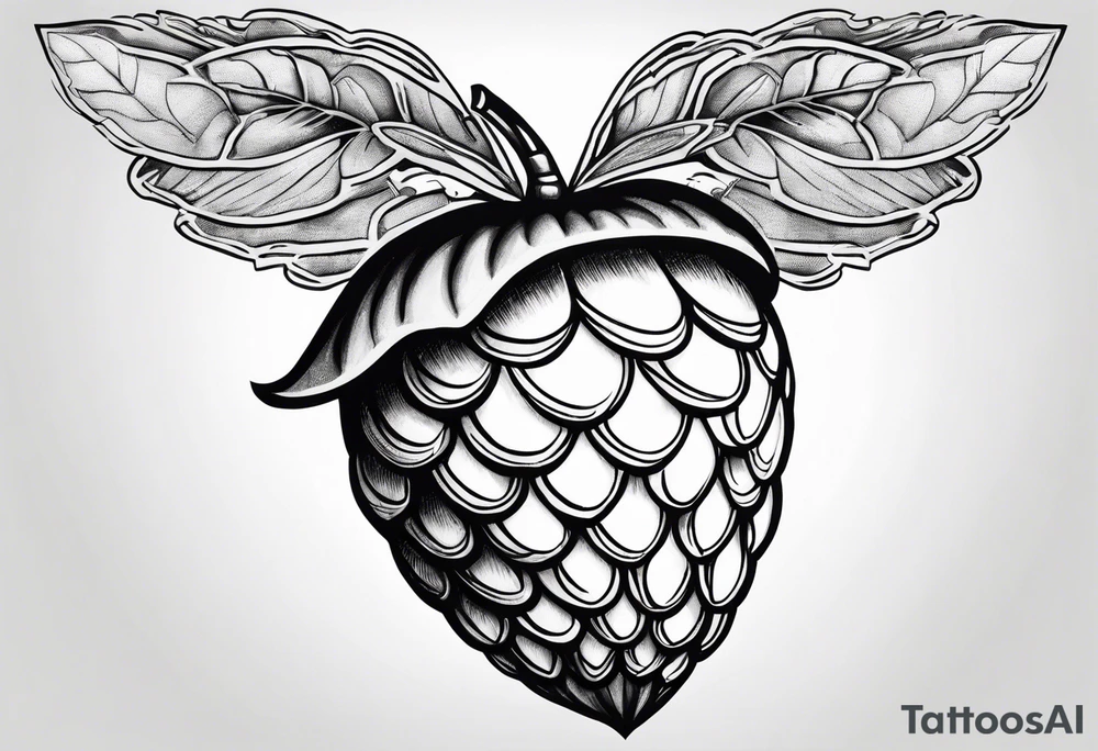 Flying acorn tattoo idea