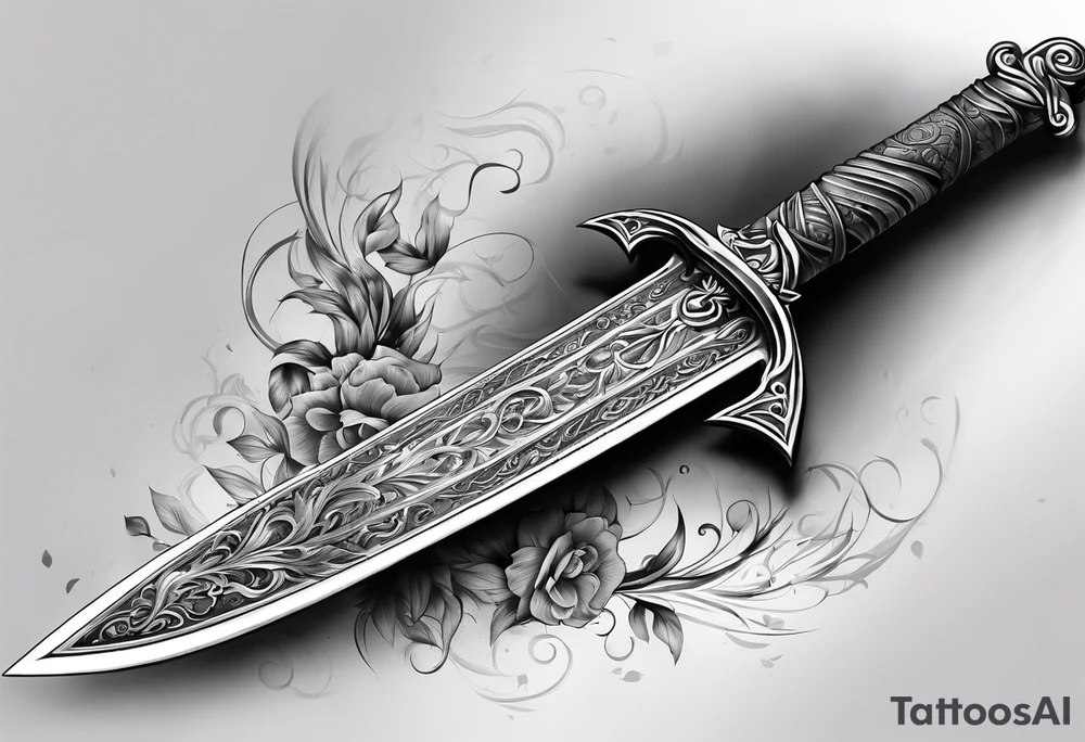 A long sword tattoo idea