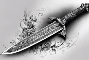 A long sword tattoo idea