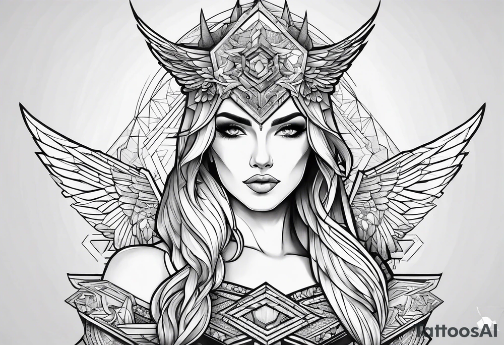 hexagon valkyrie tattoo idea
