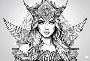 hexagon valkyrie tattoo idea