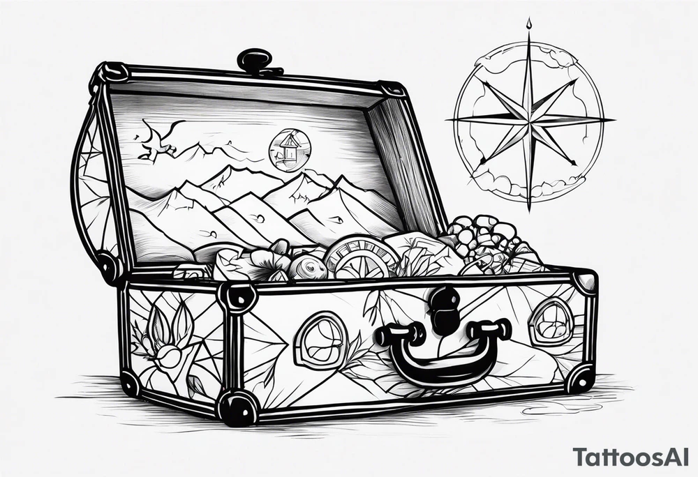 Treasure hunt tattoo idea