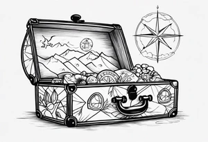 Treasure hunt tattoo idea