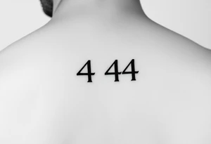 444 roman number for couples minimalist very small tattoo idea