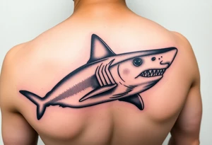 realistic hammerhead shark tattoo idea