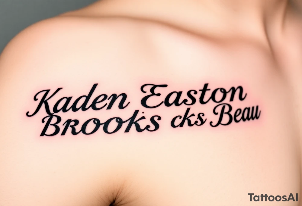 Kaden Easton Brooks Beau tattoo idea