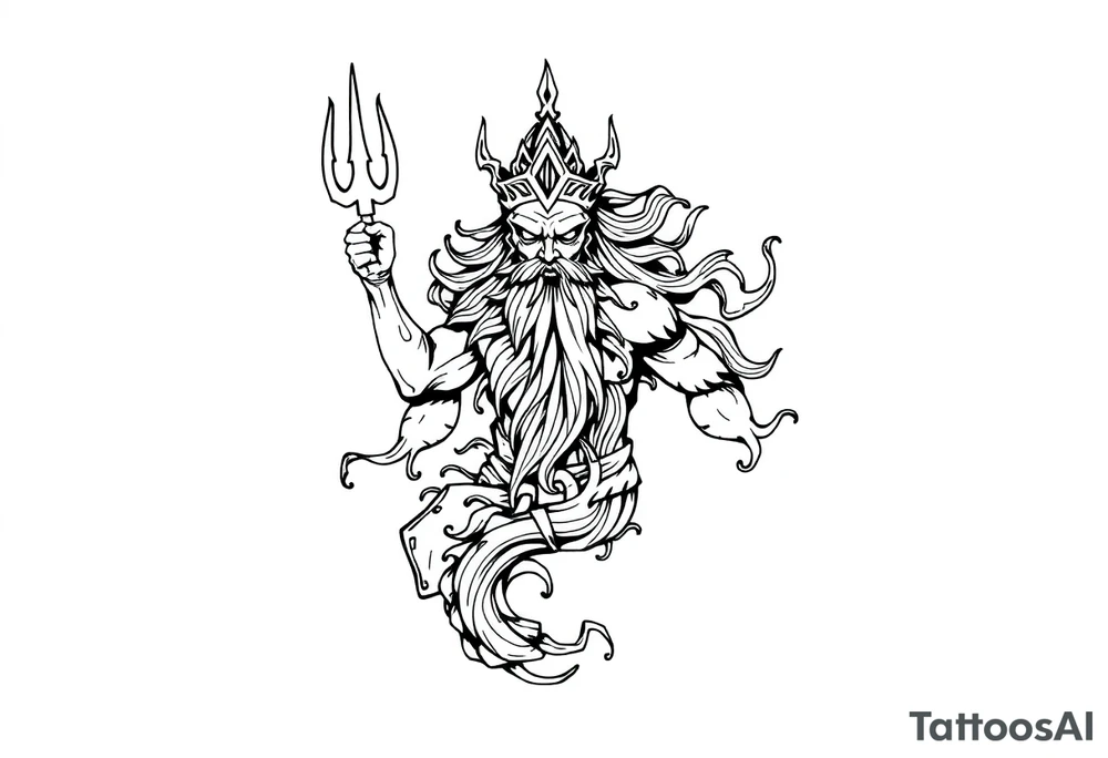god of sea tattoo idea
