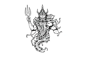 god of sea tattoo idea