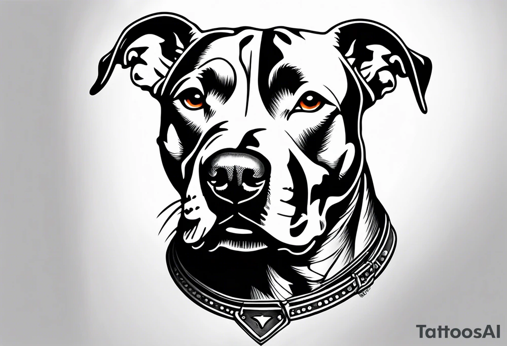 punk rock
 pitbull pointed ears tattoo idea