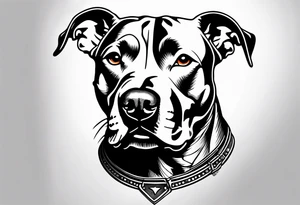 punk rock
 pitbull pointed ears tattoo idea