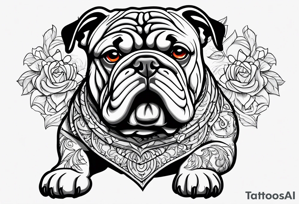 Bulldog tattoo idea