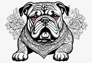 Bulldog tattoo idea