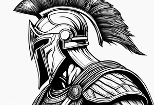 Spartan faceless warrior like the movie 300 tattoo idea