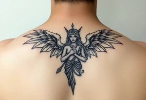 pleasure goddess with no wings tattoo idea