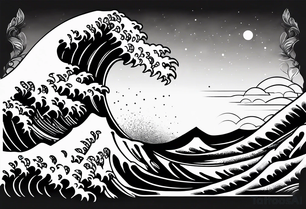 Simple wave tattoo idea